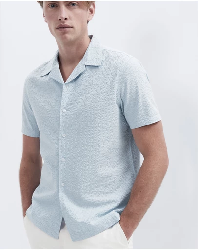 UNISON - Seersucker Regular Fit Shirt