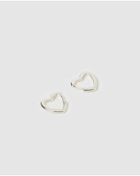 Arms Of Eve - Sweetheart Silver Earrings - Small