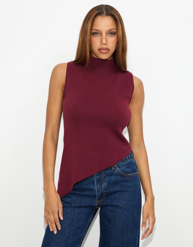 Dazie - Gracie High Neck Knit Top