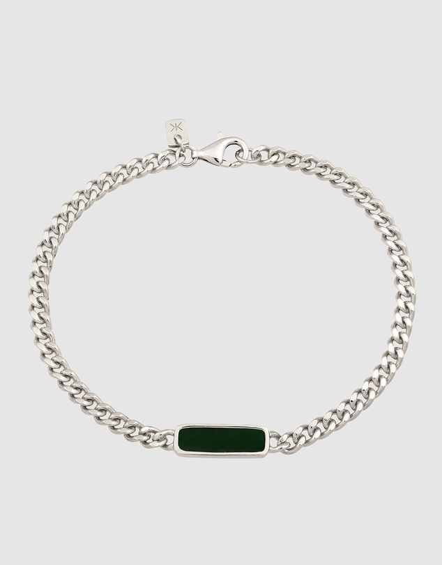 Kuzzoi - ICONIC EXCLUSIVE - Curb Chain Bracelet with Enamel Detail in 925 Sterling Silver