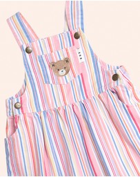 Huxbaby - Pastel Stripe Pinafore Dress - Babies-Kids
