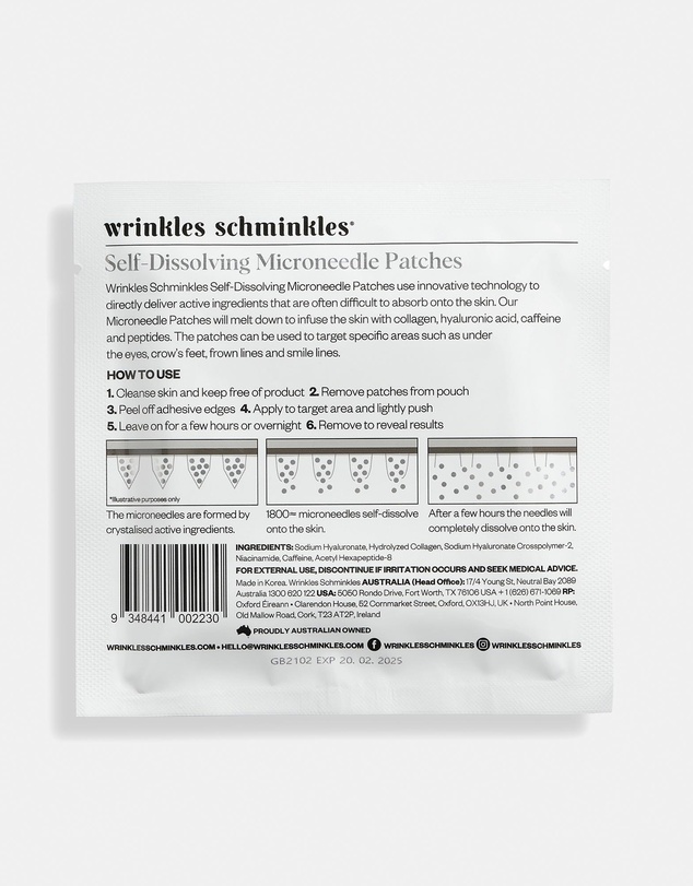 Wrinkles Schminkles - Self-Dissolving Microneedle Patches