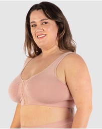 B Free Intimate Apparel - Full Bust Bamboo Padded Front Closure Wire Free Bra (E-F-G-H) Cup