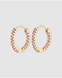 Haze & Glory - ICONIC EXCLUSIVE - Earrings Creoles Divine with Sapphire in 375 Yellow Gold