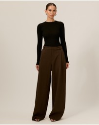 Tussah - Ribbed Crew Neck Long Sleeve Top