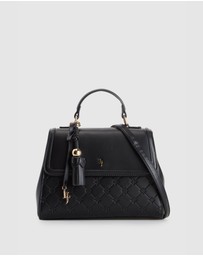 Laura Jones - Logo Emboss Top Handle Bag