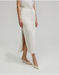 Oxford - Rose Linen Blend Skirt