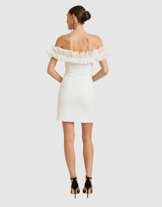 Romance by Honey and Beau - Trevia Frill Neckline Mini Dress
