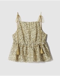& Other Stories - Peplum-Frill Strap Top