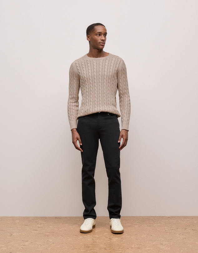 Trenery - Organically Grown Cotton Modern Slim Black Wash Jean in Black