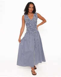 Petal & Pup - Kirrilee Maxi Dress - Blue Stripe