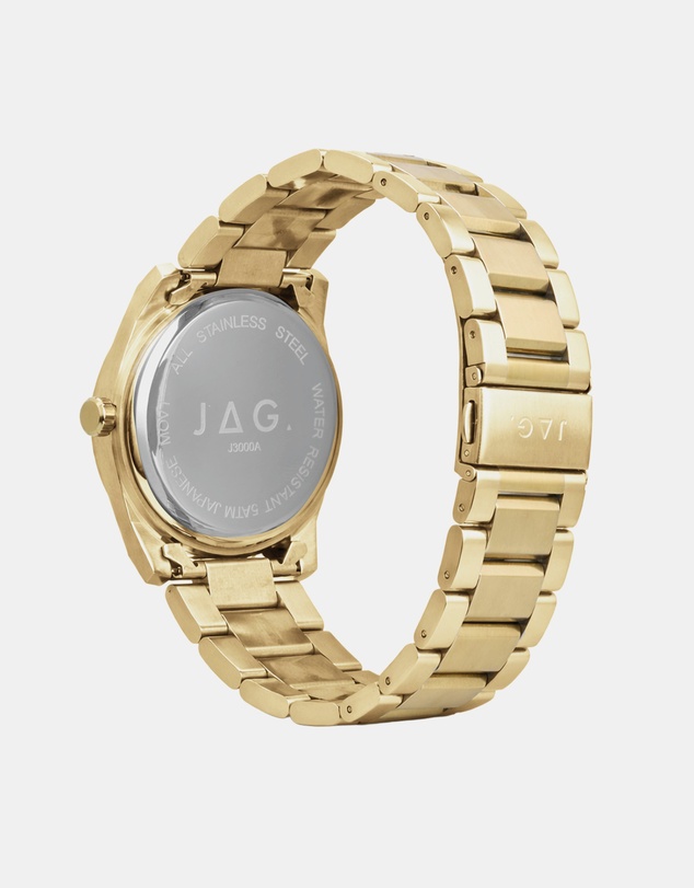 Jag - Beaufort Mens Black Dial 41.8mm Gold Watch