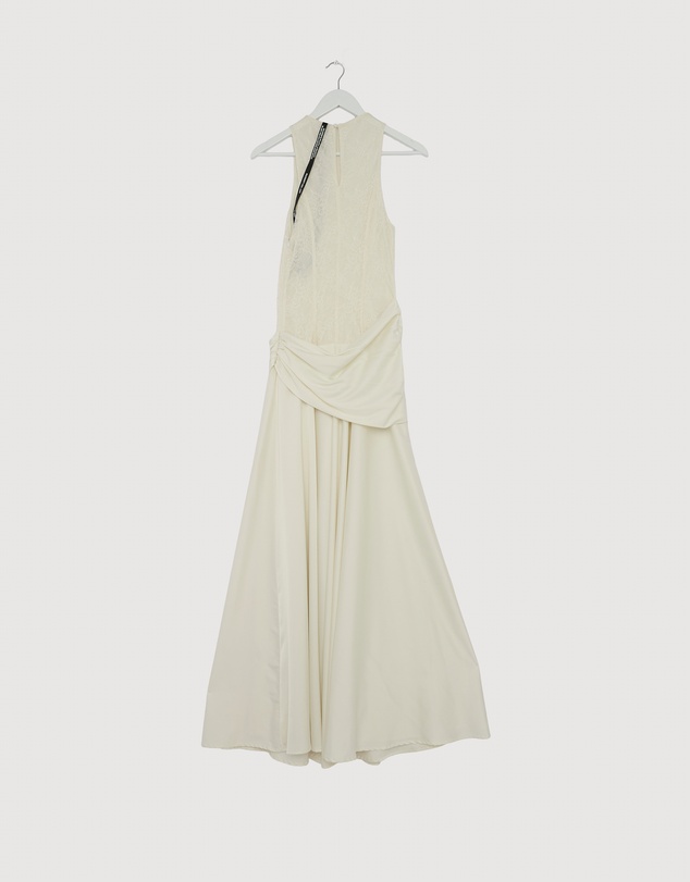 Revibe - Repaired CHANCERY Layla High Neck Lace Panelled Maxi Dress - AU 8