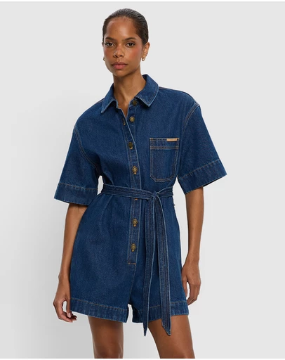 KIVARI - Indie Denim Playsuit
