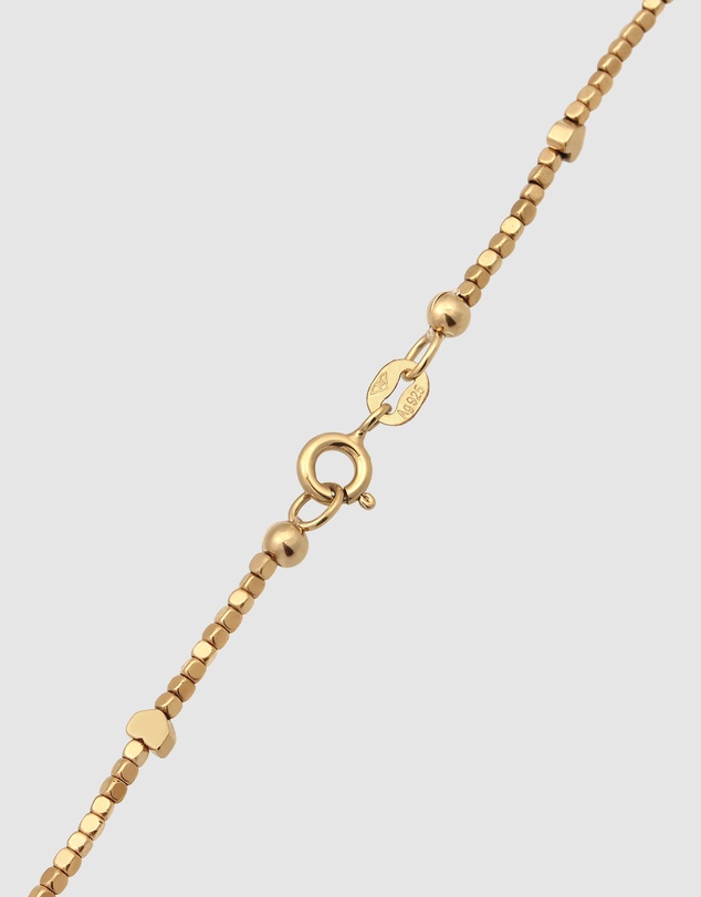 Elli Jewelry - Necklace Heart Hematite Bead 925 Sterling Silver Gold-Plated