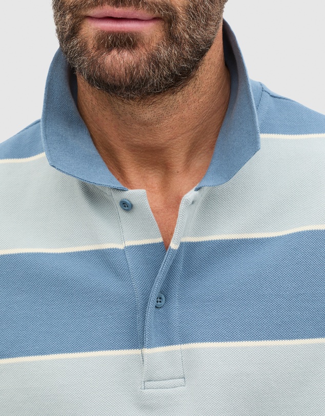 Seed Heritage - Stripe Pique Polo