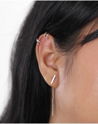 Elli Jewelry - Earrings Ear Cuff Geo Basic Minimalist 925 Sterling Silver