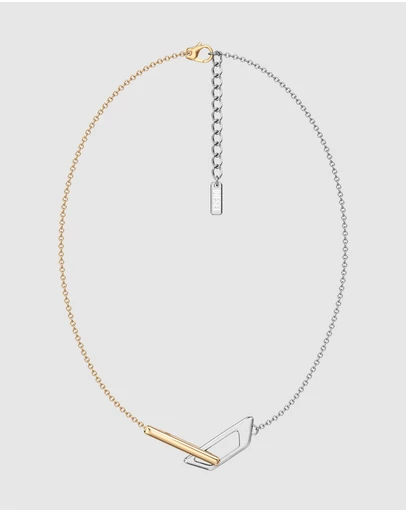 Diesel - D Logo Silver Necklace