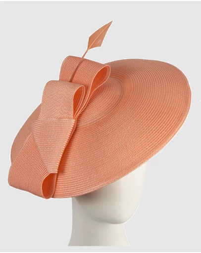 Max Alexander - Saucer Coral Racing Fascinator Hat