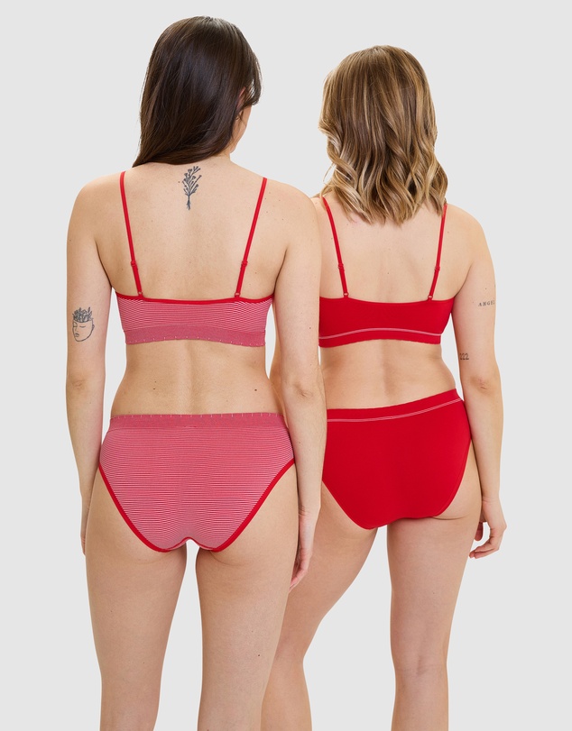 Billet Doux - Zen Attitude Crop Top Style Wirefree Bralette - 2 Pack
