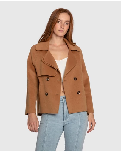 Belle & Bloom - I'm Yours Wool Blend Peacoat