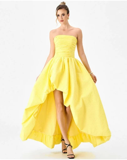 Bariano - Clover Strapless Balloon Hi Lo