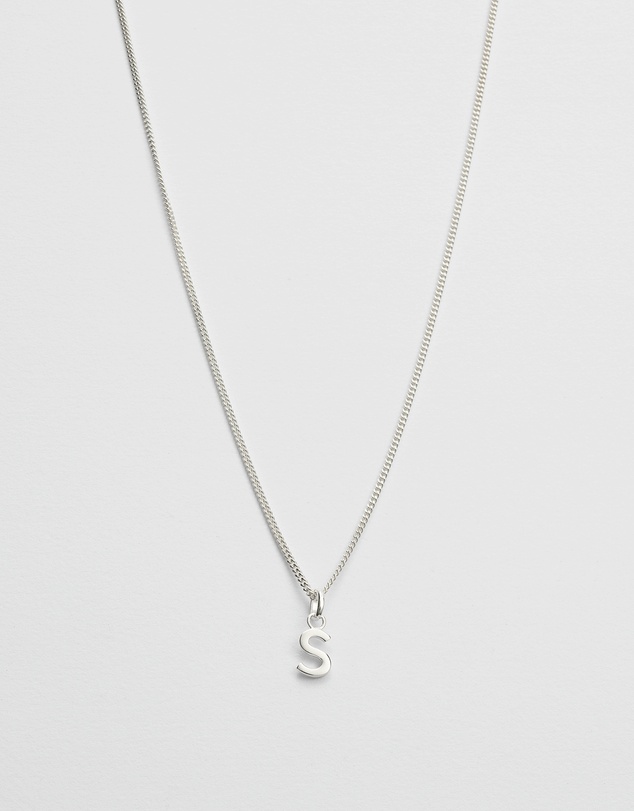 Kirstin Ash - S Outline Initial Necklace