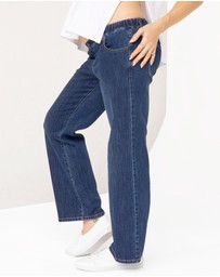 Angel Maternity - Over the Bump Relaxed Maternity Denim Jeans