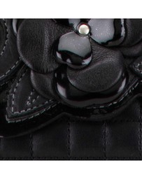 Pre-Loved by Azura Reborn - Pre-Loved Choco Bar Calfskin Camellia No. 5 CC Shoulder Bag
