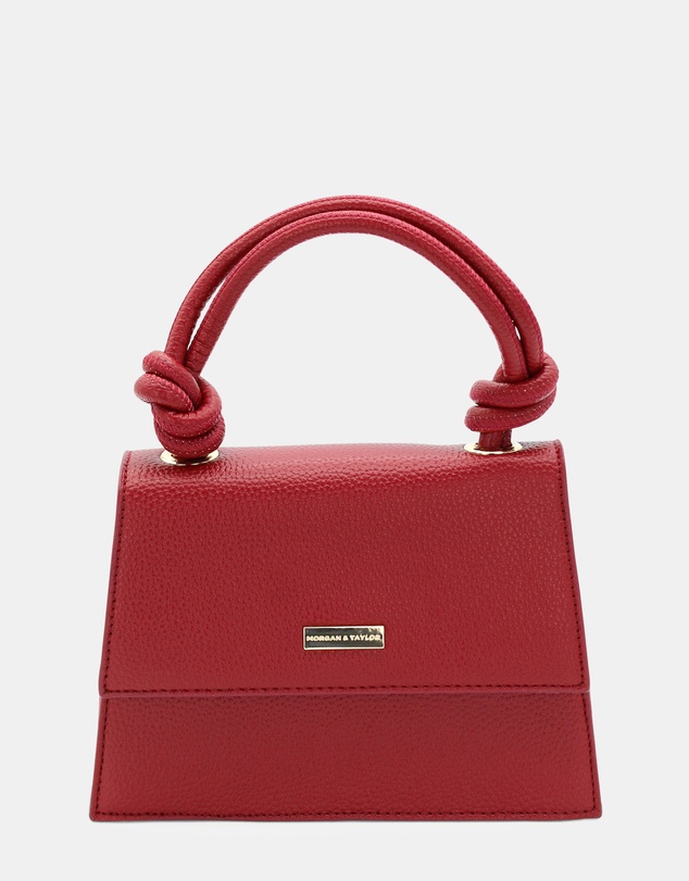 Morgan & Taylor - Naomi Top Handle Bag in Burgundy Red