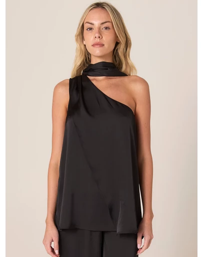 Fate + Becker - Dahlia Satin One Shoulder Top