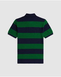 Polo Ralph Lauren - Striped Cotton Mesh Polo Shirt - Teens