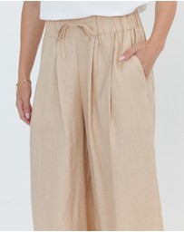 ALEXANDRA - Teri Pants Beige