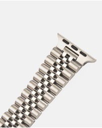 Friendie - Stainless Steel Link Bracelet Band - The Perth - Apple Watch Compatible