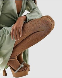 High Heel Jungle - Glitter Fishnet Tights