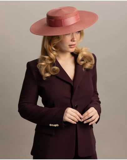 Morgan & Taylor - Macy Racewear Boater in Rose Pink