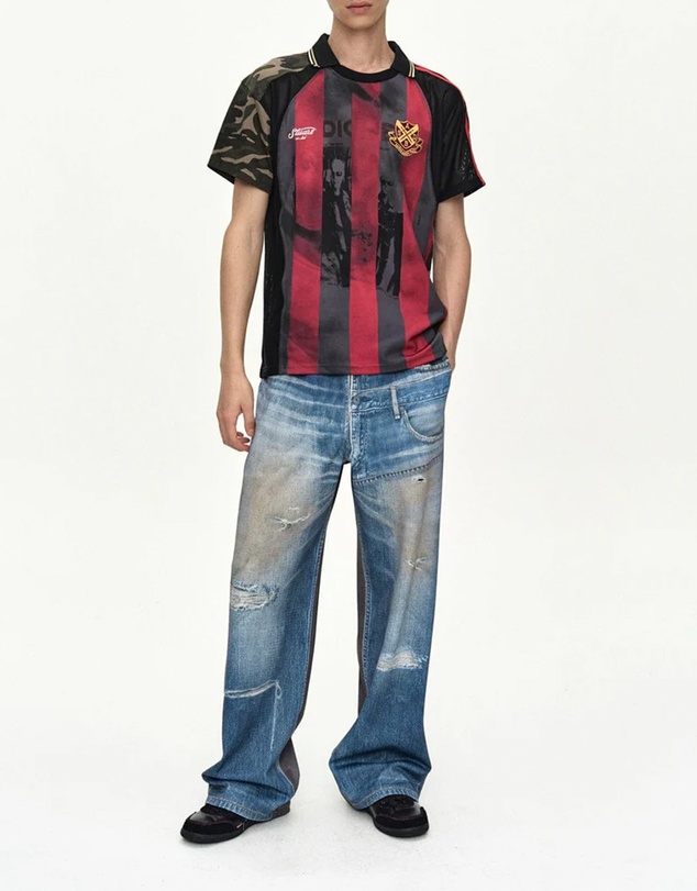 Andersson Bell - Denim & Cargo Trompe L'oeil Mesh Pants - Unisex