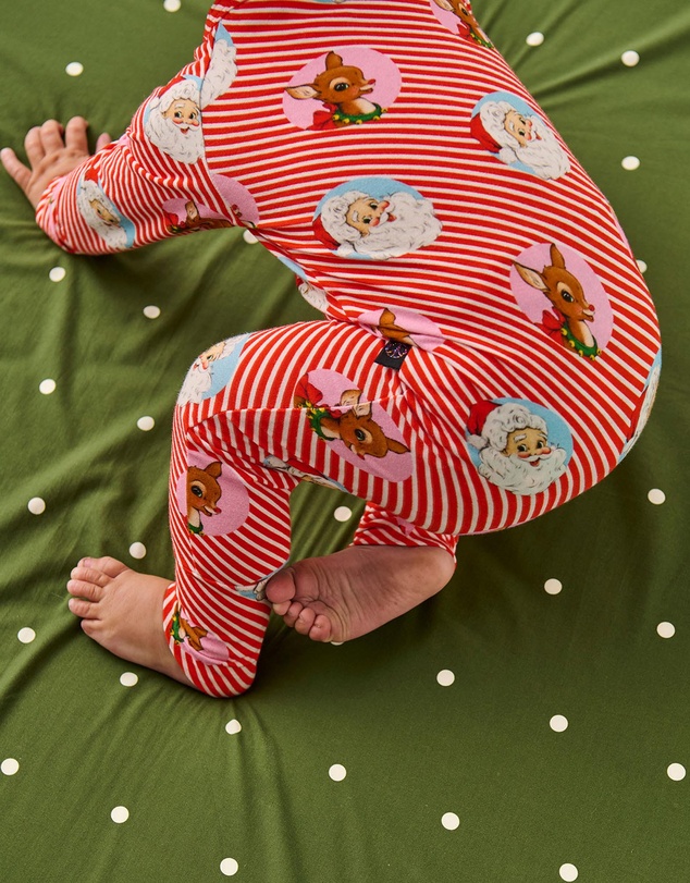 Kip&Co - I Love Christmas Spot Organic Long Sleeve Zip Romper - Babies