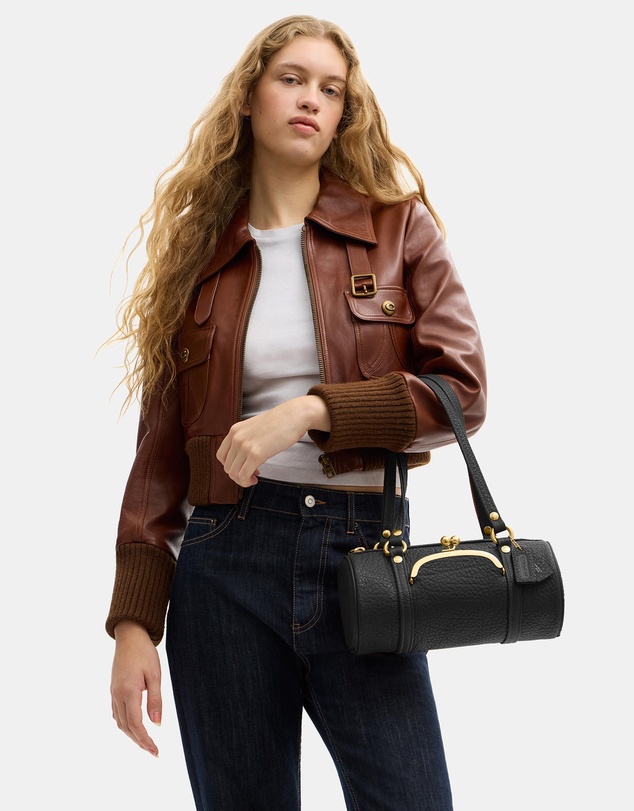 Coach - The Coach Originals Suede Kisslock Barrel Bag 28