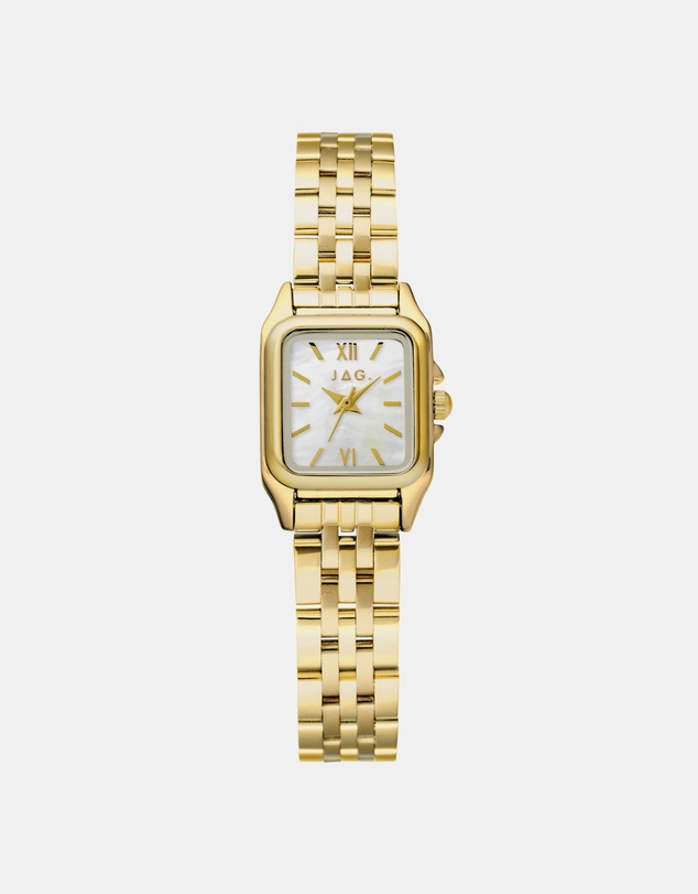 Jag - Berrima Womens White MOP Dial 20.3mm Gold Watch