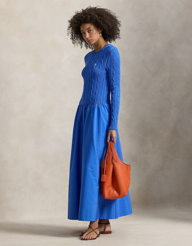 Polo Ralph Lauren - Cable-Knit Bodice Cotton Dress
