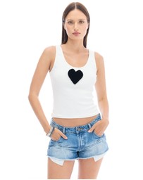 THE TALES - We Love 3D Velvet Heart Singlet