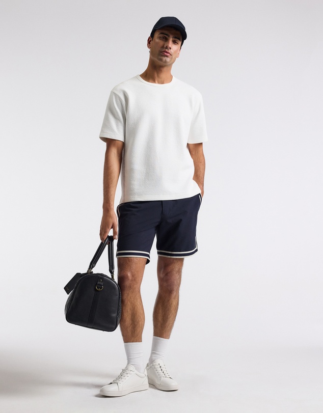 Calibre - Loose Fit Crinkle T-shirt Ivory