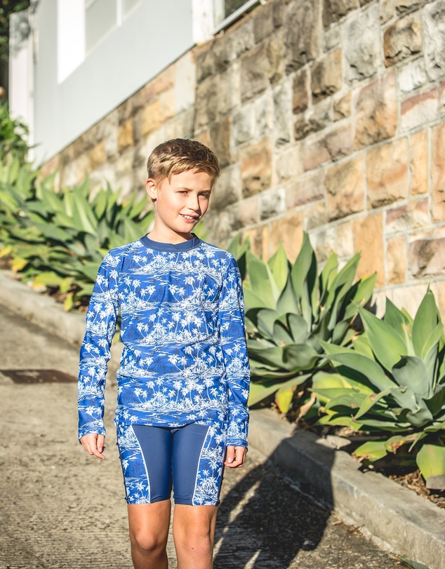 Bluesalt Beachwear - Hawaiian Palms Swim Jammer Pants - Teens