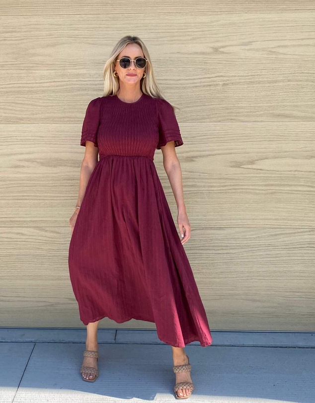 Esther & Co - Iolana Dress - Wine