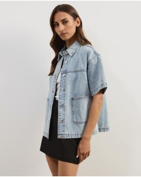 Atmos&Here - Orien Short Sleeve Denim Jacket