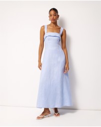 AERE - Florie Linen Midi Dress