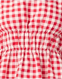 MVN - Gingham Cinched Top