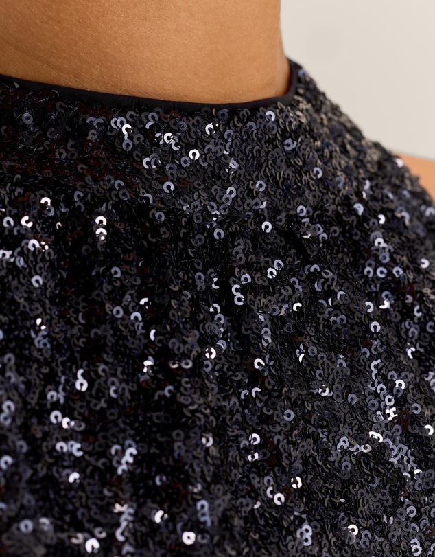 Review - Sasha Sequin Halter Top