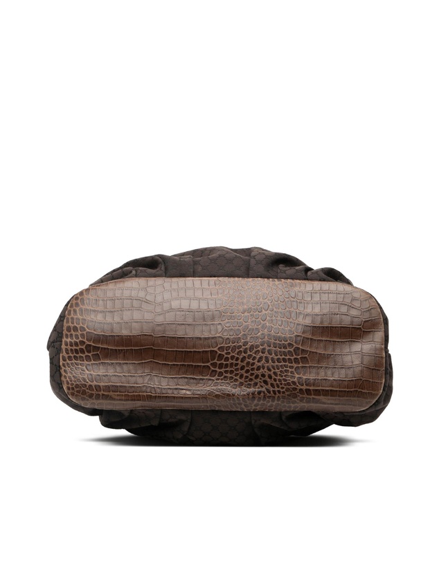 Pre-Loved by Azura Reborn - Pre-Loved Embossed Leather Trimmed Macadam Canvas Vertical Tote